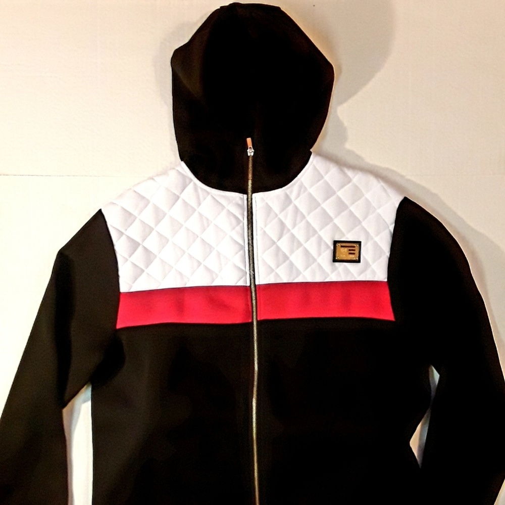 #114 PHAT FARM ZIP-UP COLOR-BLOCK HOODIE